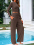 'Riftwear' Long Sleeve Top and Pants Set - Celes Fashion